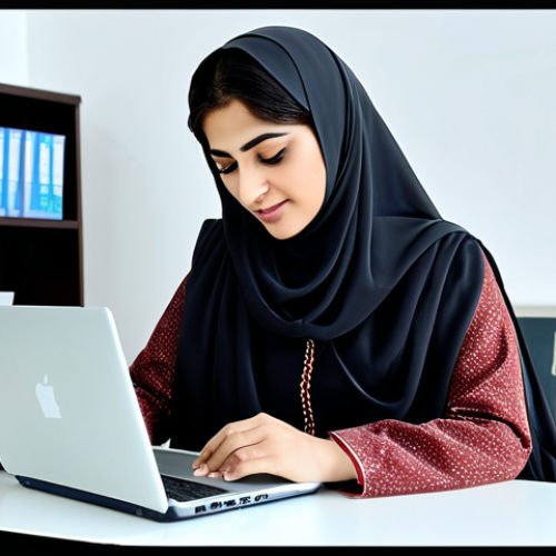 Home 14 **
"A professional Pakistani woman in a modest shalwar kameez, working on a laptop in a bright, modern office, fully clothed, appropriate attire, safe for work, perfect anatomy, correct proportions, natural pose, professional photography, high quality, family-friendly."
**