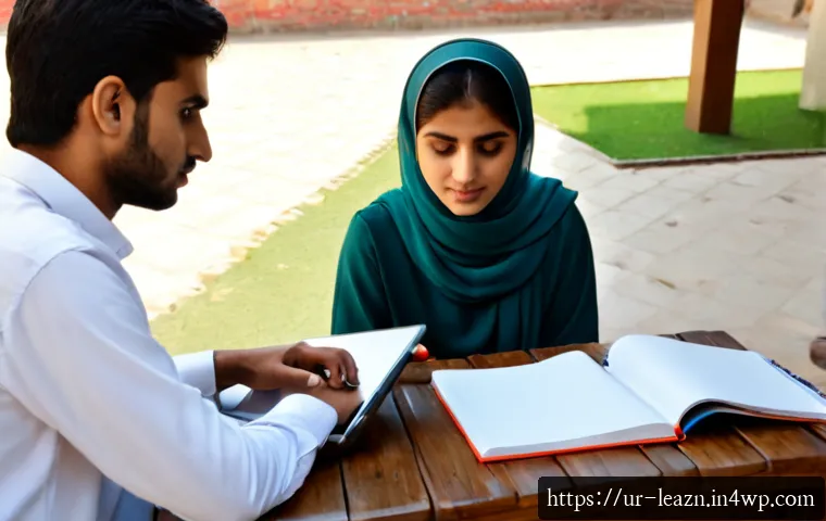 Home 17 자기 주도 학습과 협동 학습의 시너지 - Photorealistic Pakistani university student studying independently at a tidy desk in a sunlit home c...